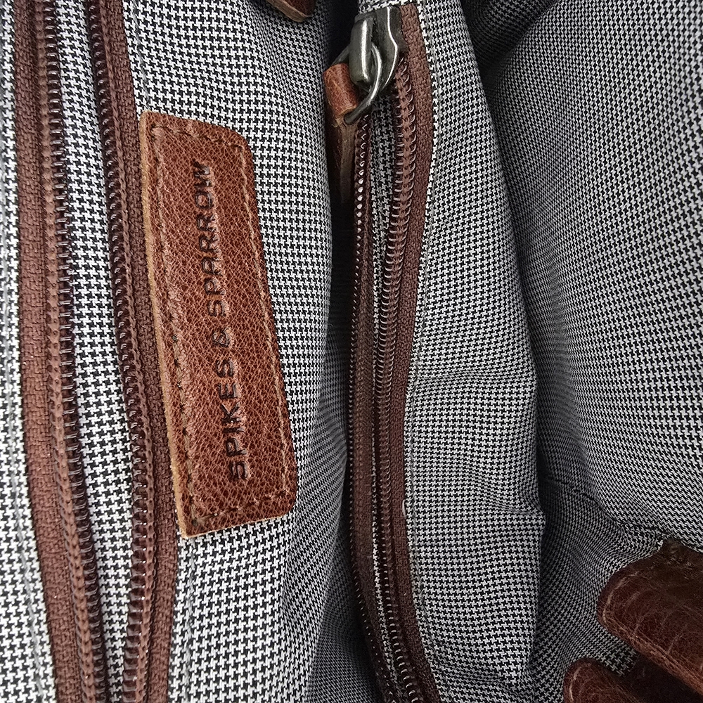 Spikes And Sparrow Brown Leather Backpack Excellent - Picture 7 of 11